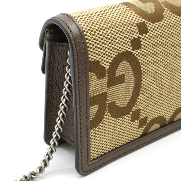 GUCCI Dionysus Jumbo GG Super Chain Shoulder Bag Tiger khaki Green - Picture 4 of 9